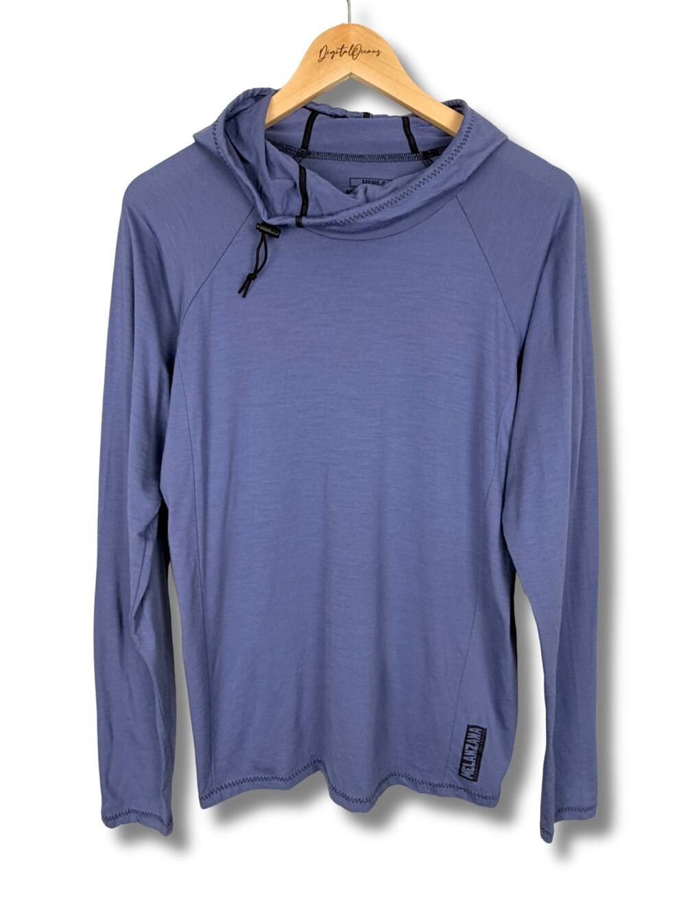 Melanzana Merino Base Hoodie S Mens Wool Lightweight Gorpcore Hoody Purple EUC